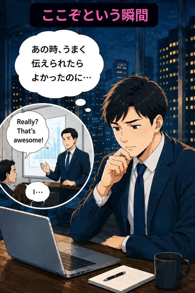 ここぞという瞬間に通訳任せにする様子